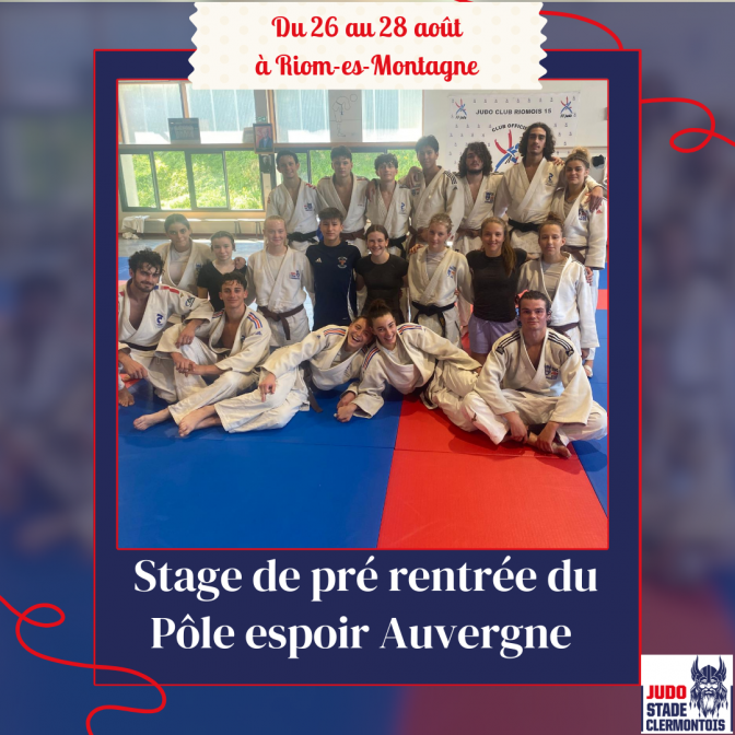 Image de l'actu 'Stage de pré-rentrée Riom es Montagne - Pôle espoir Auvergne'